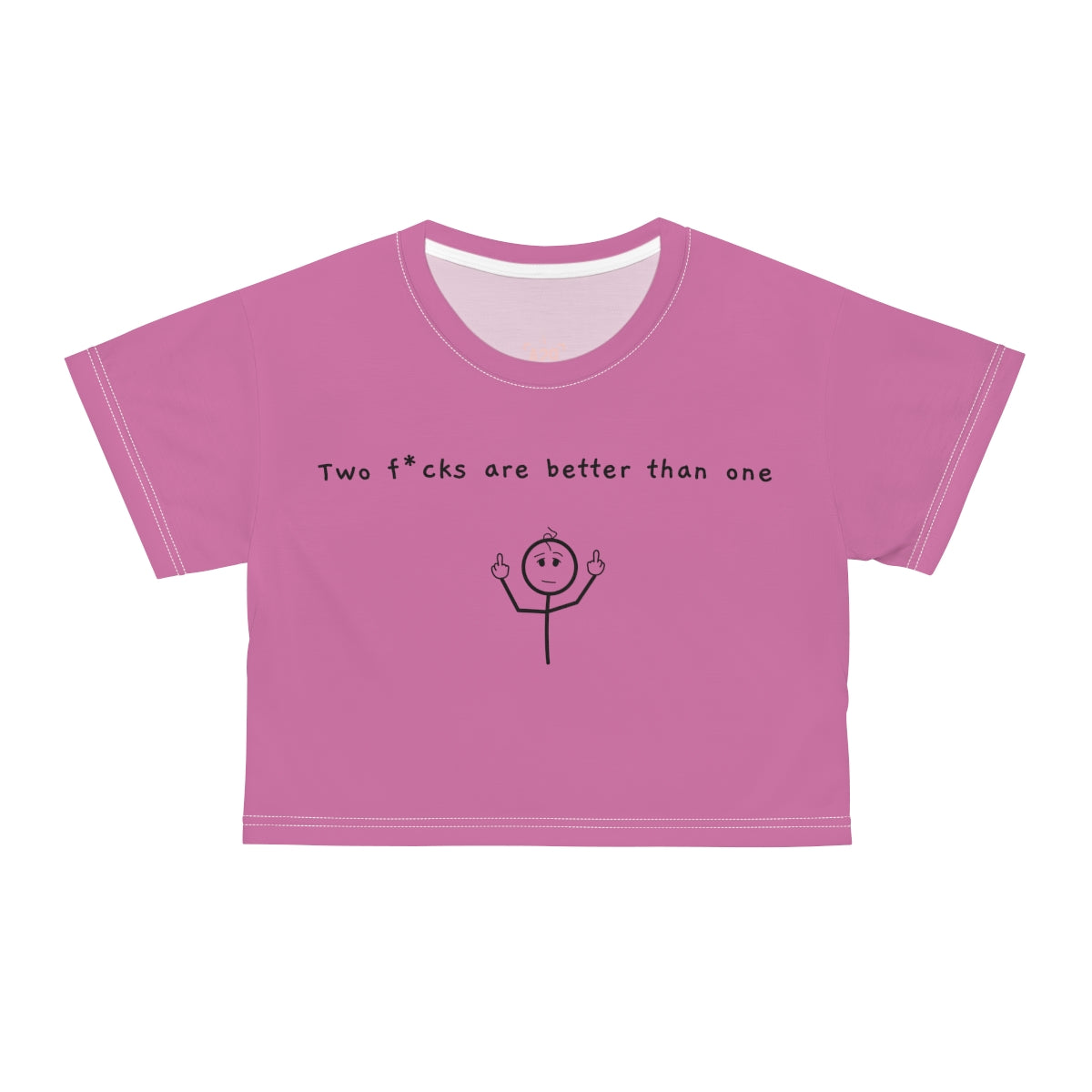 Two-F*cks-Crop-Pink-Front