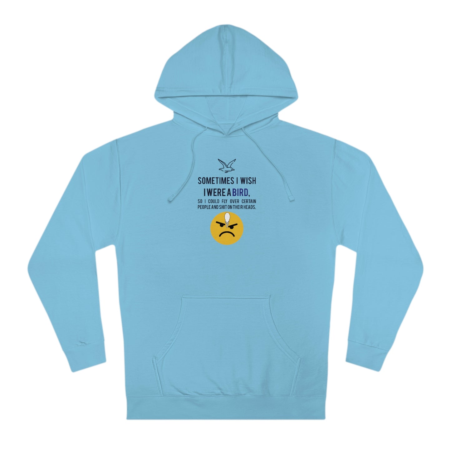 Bird Sh*t-Hoodie-Blue-Front