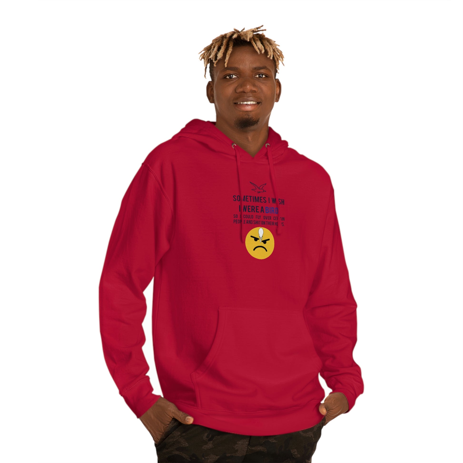 Bird Sh*t-Hoodie-Red-Front-Figure2