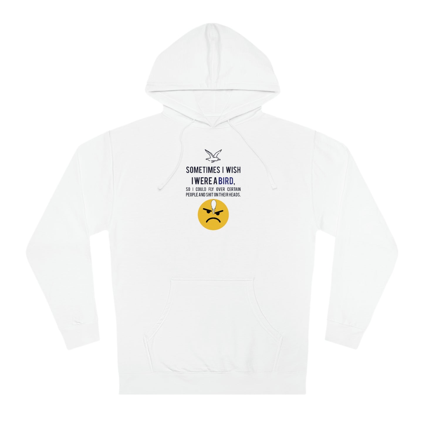 Bird Sh*t-Hoodie-White-Front