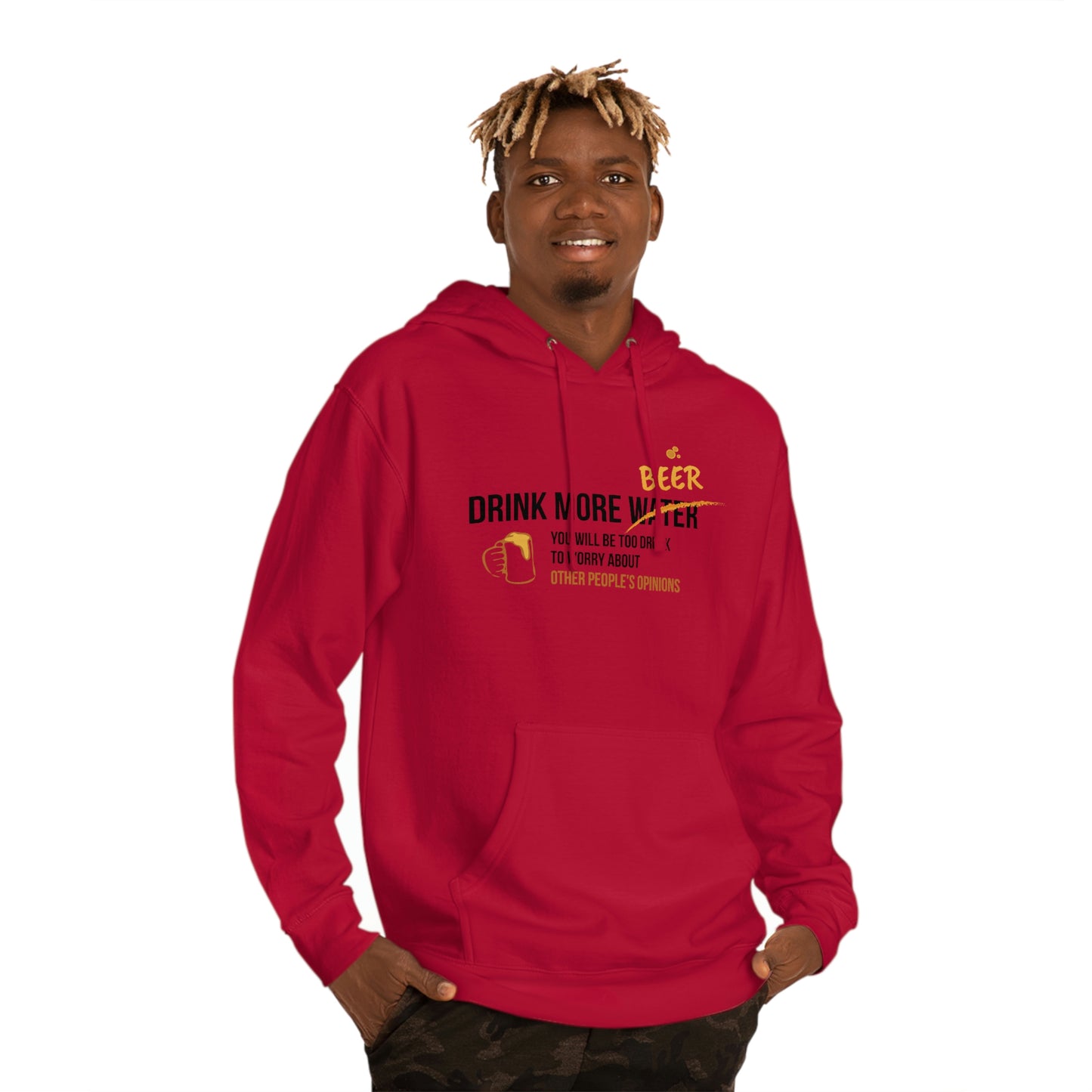 Drink-Beer-Hoodie-Red-Front-Figure2