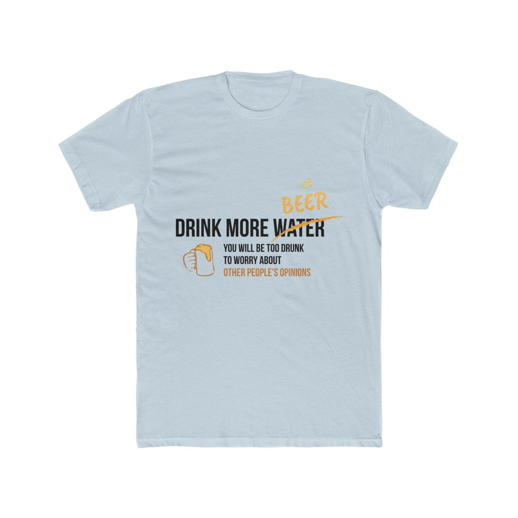 Drink-Beer-T-Shirt-Blue-Front