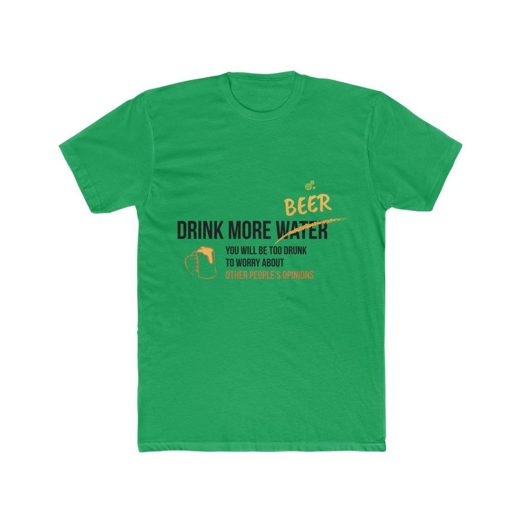 Drink-Beer-T-Shirt-Green-Front