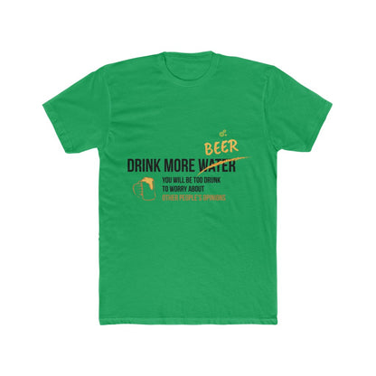 Drink-Beer-T-Shirt-Green-Front