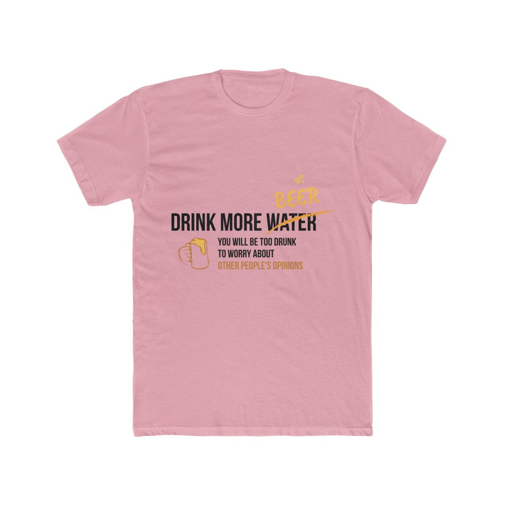 Drink-Beer-T-Shirt-Pink-Front