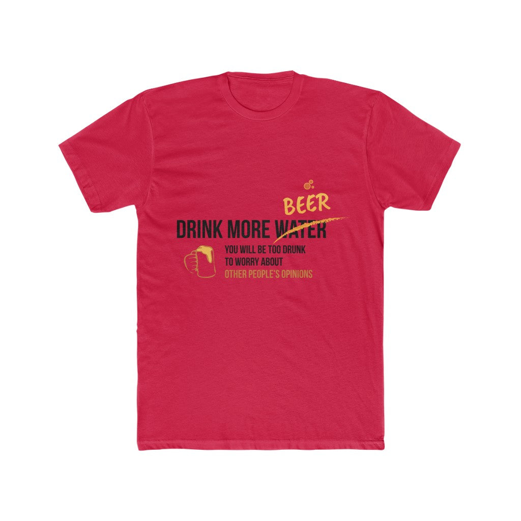 Drink-Beer-T-Shirt-Red-Front