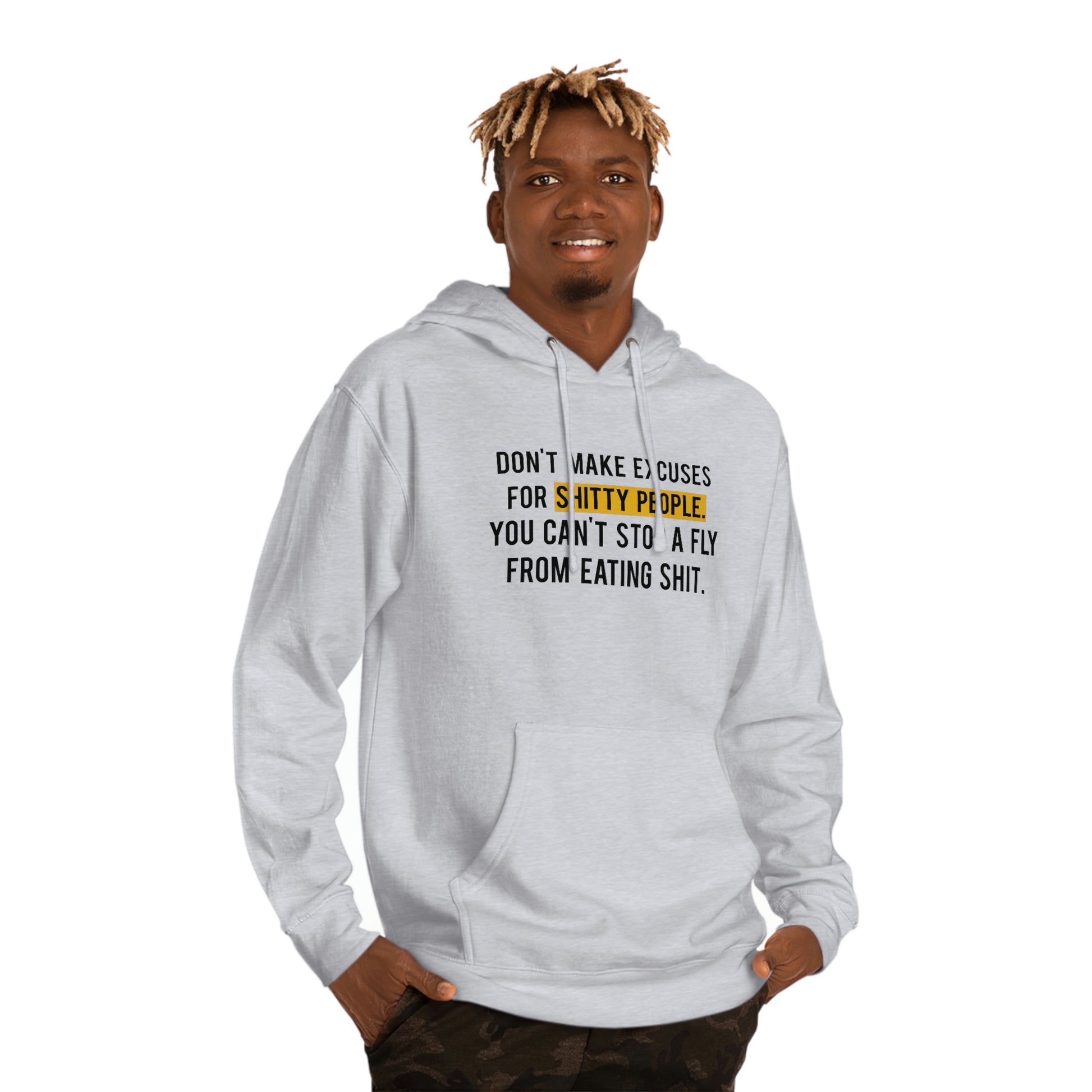 Excuses-Hoodie-Grey-Front-Figure2