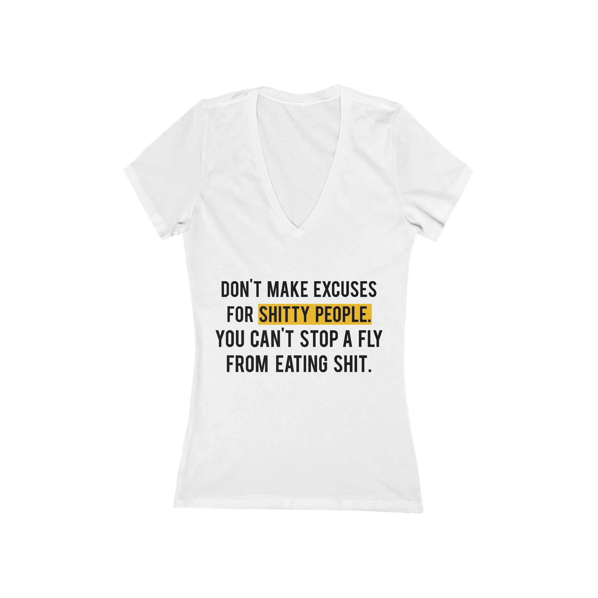 Excuses-V-Neck-White-Front