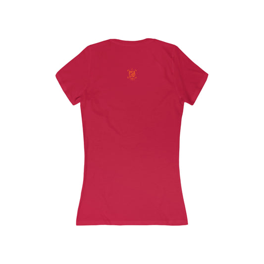 Feelings-V-Neck-Red-Back