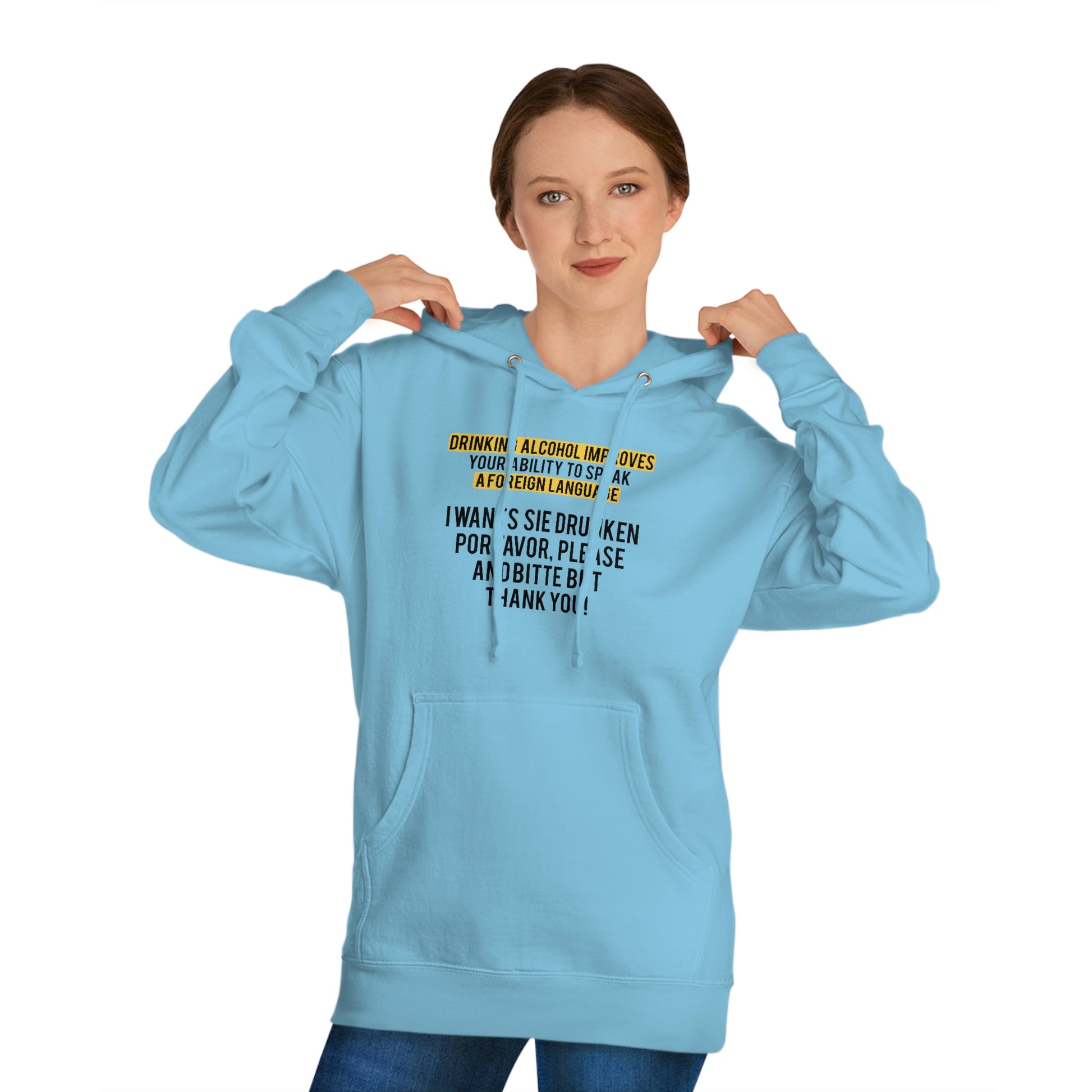 Language-Skills-Hoodie-Blue-Front-Figure1