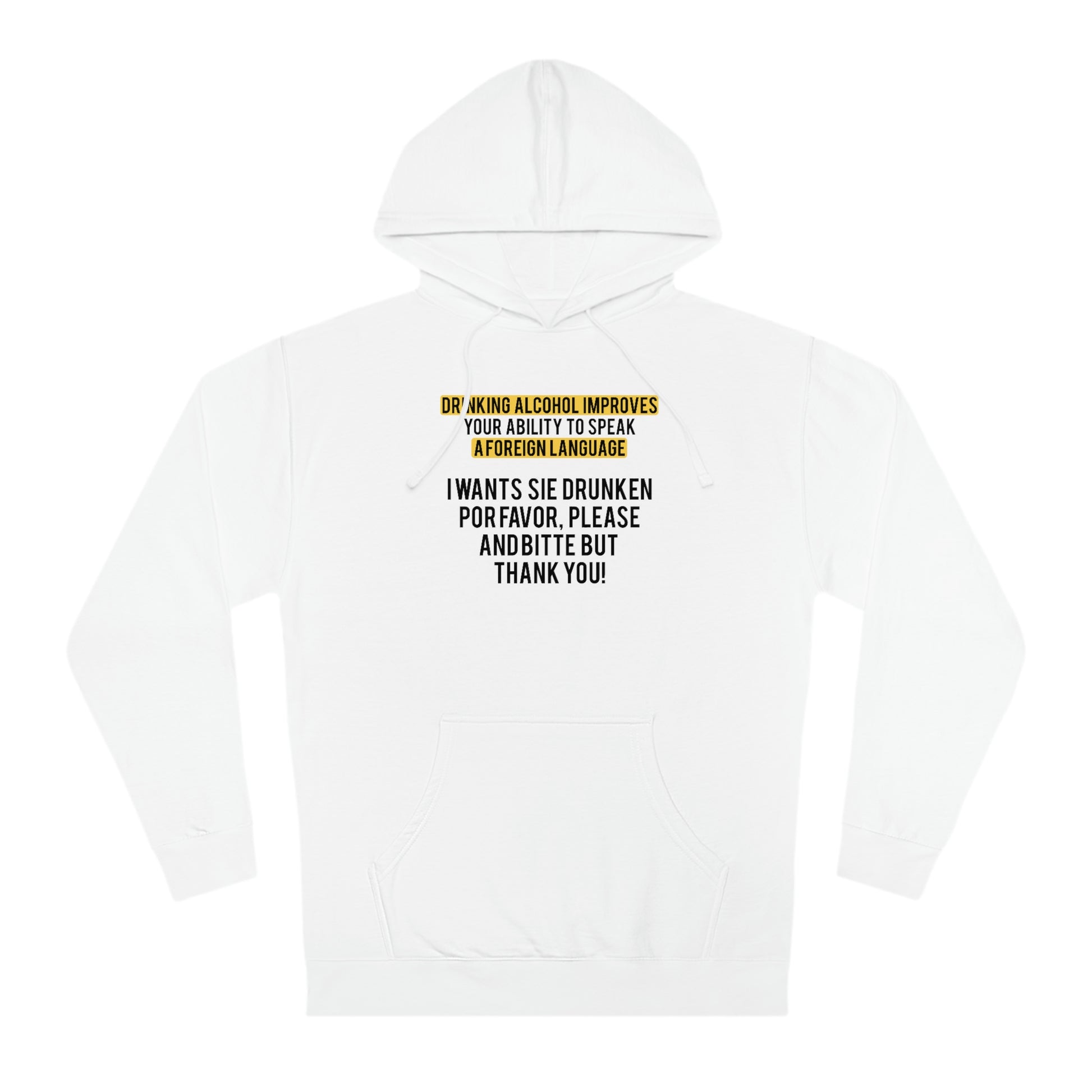 Language-Skills-Hoodie-White-Front