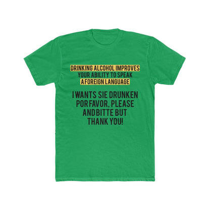 Language-Skills-T-Shirt-Green-Front