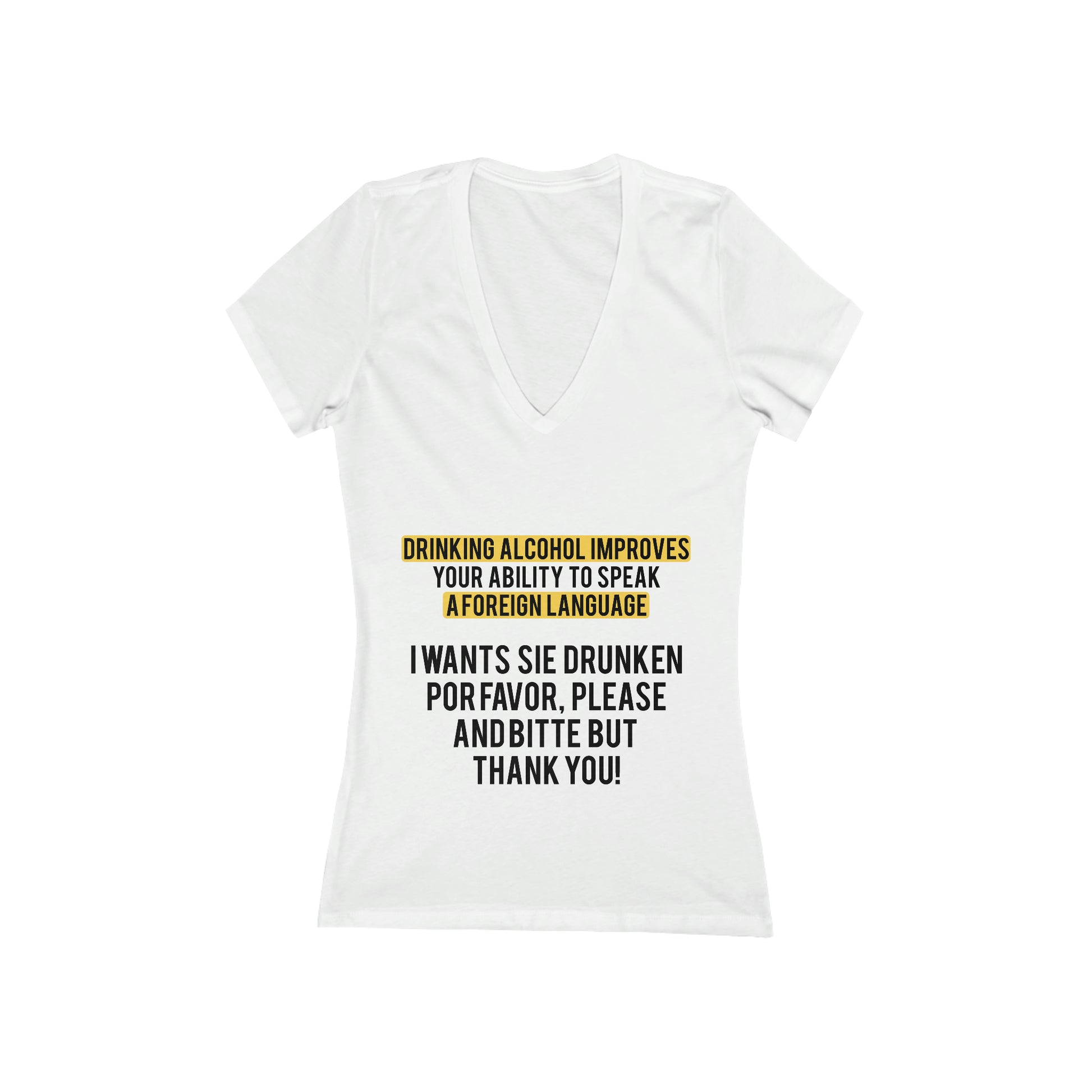 Language-Skills-V-Neck-White-Front