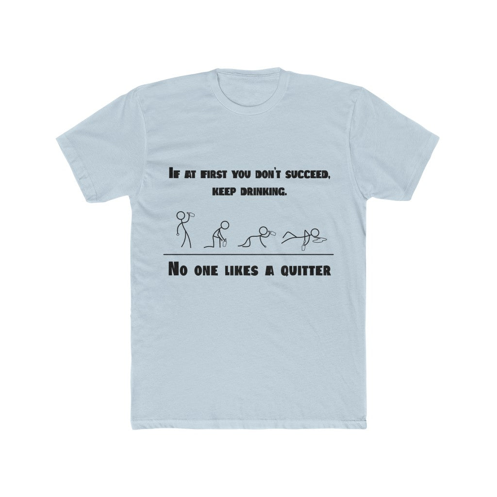 Quitter-T-Shirt-Blue-Front