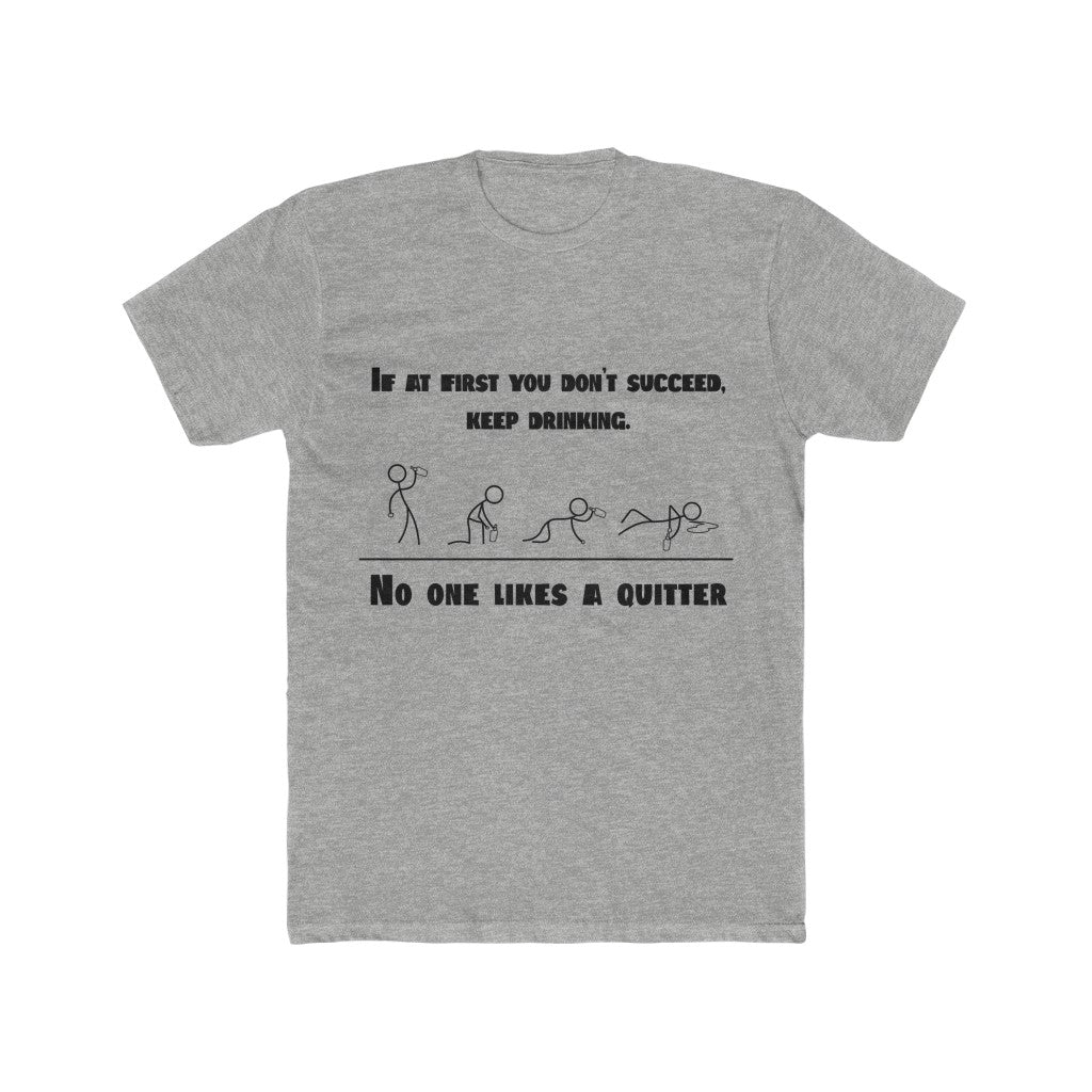 Quitter-T-Shirt-Grey-Front