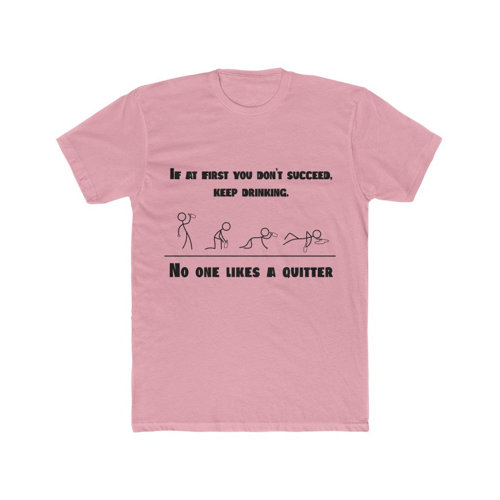 Quitter-T-Shirt-Pink-Front