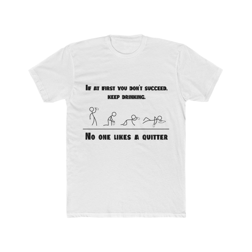 Quitter-T-Shirt-White-Front