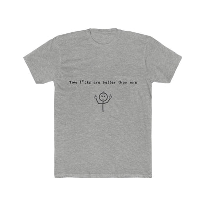 Two-F*cks-T-Shirt-Grey-Front