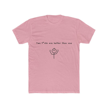 Two-F*cks-T-Shirt-Pink-Front