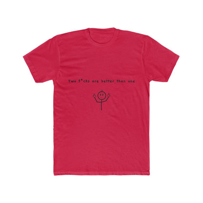 Two-F*cks-T-Shirt-Red-Front