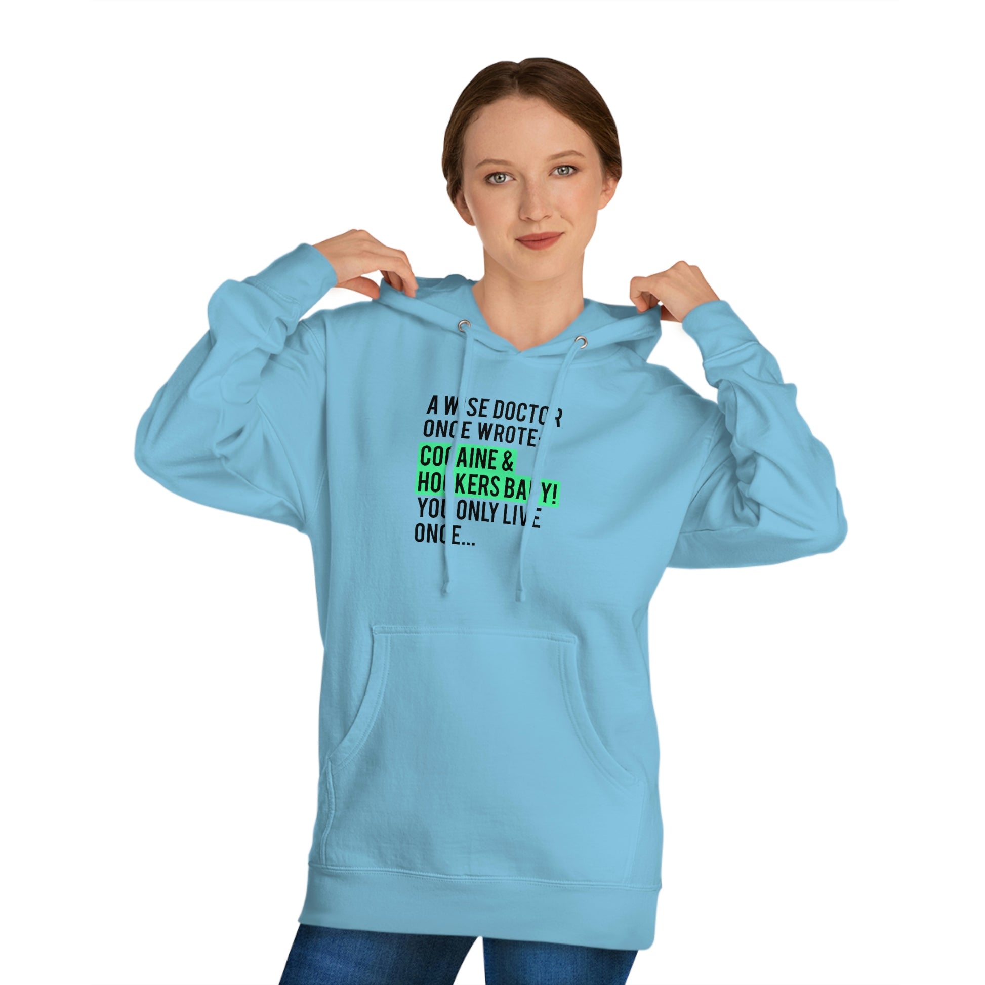 YOLO-Hoodie-Blue-Front-Figure1